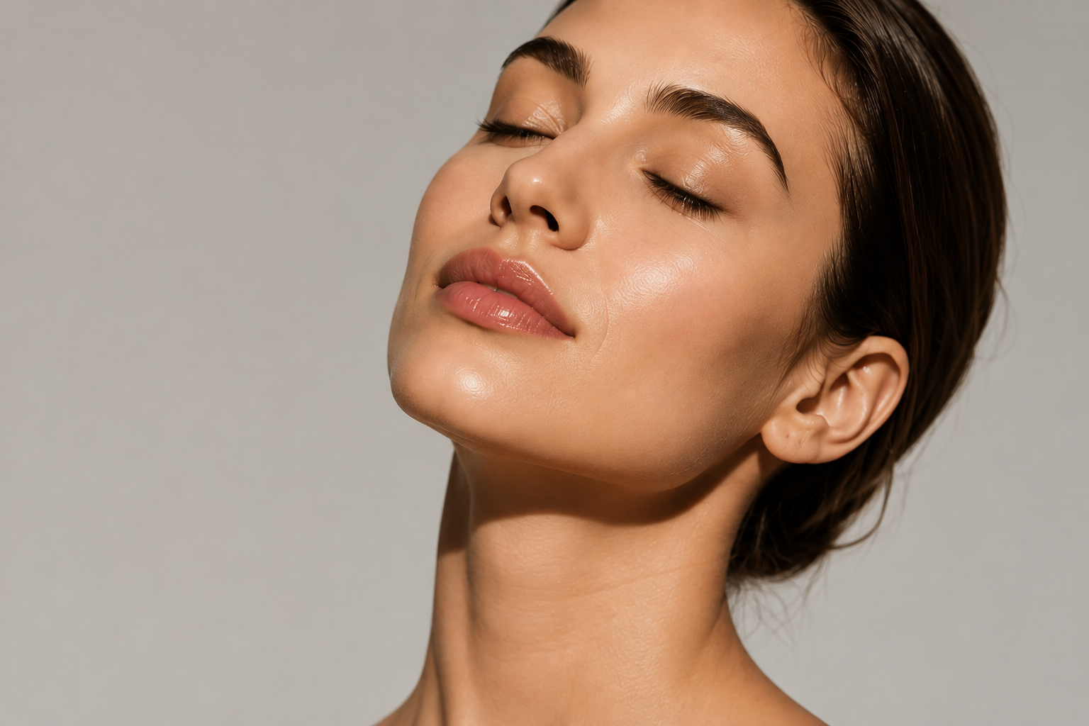 Woman with closed eyes enjoying a calm moment